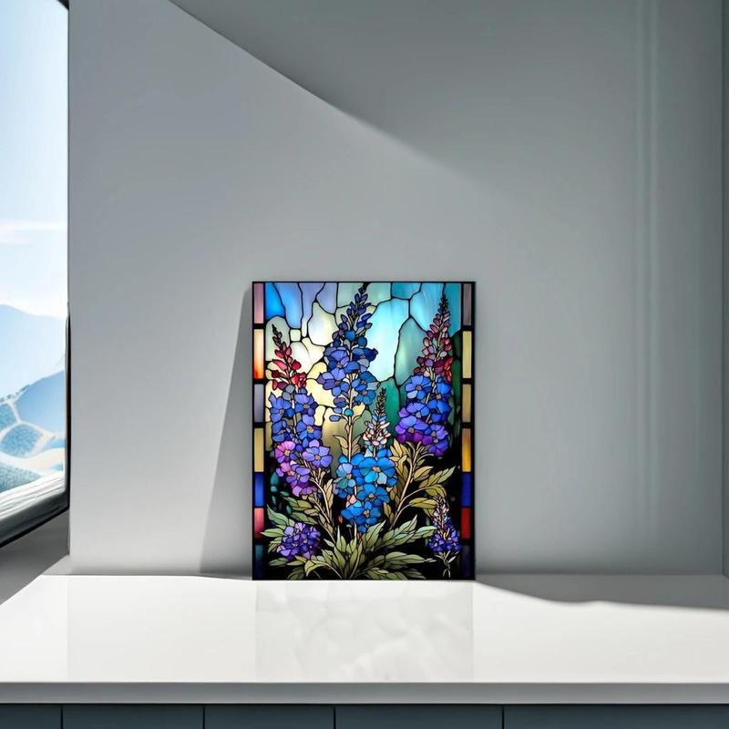 Flower Pattern Diamond Art Colorful Painting Kit Without Frame, DIY 5D Painting Kit, Wall Art Decor For Home Living Room Bedroom