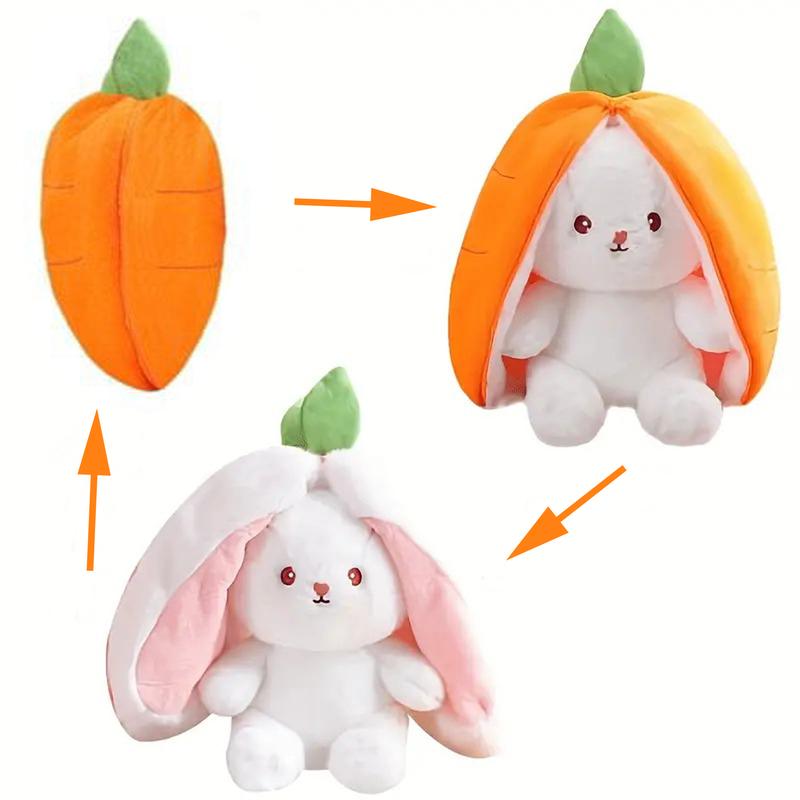 Bunny Plush Strawberry Stuffed Animal Carrot Rabbit Plushie Toy for Kids - Thanksgiving Christmas Gift for Girls