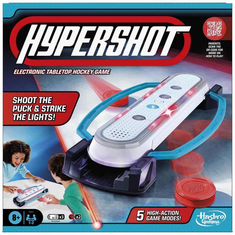 Hypershot Electronic Tabletop Hockey Game, Kids Board Games for 1 to 2 Players, Christmas Gifts for Kids, Ages 8+