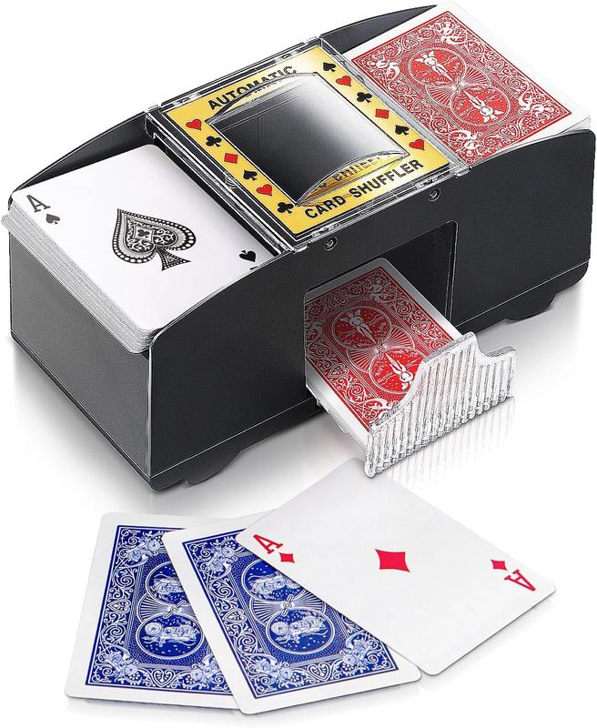 ARTISHION Automatic Card Shuffler, Poker Shuffler Machine, Casino Card Electric Shuffler, Lower Noise Playing Card Shuffler for UNO, Phase 10, Poker,Skip Bo Card Games