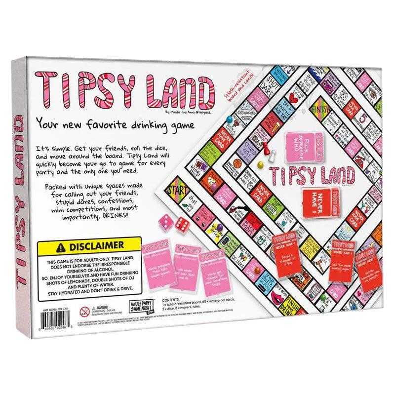 Funny Tipsyland Land Board Game Set Interactive Adult Party Game with Dice Cards and Accessories Perfect for Gatherings Fun Drinking Games Trending on TikTok