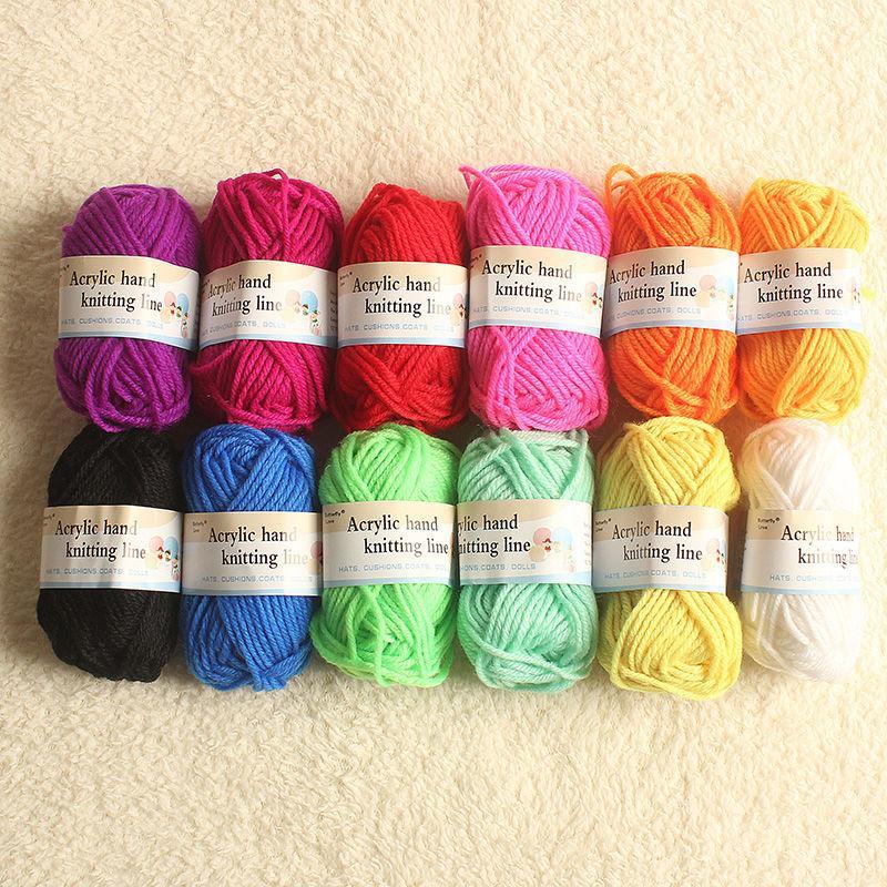 Random Color Crochet Yarn Starter Kit, 12pcs Soft Durable Crochet Yarn, Handmade Knitting Supplies for Indoor & Outdoor