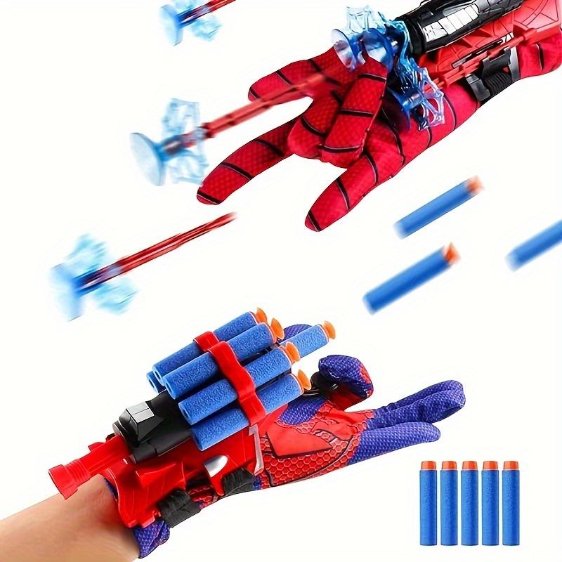 2 Pcs Web Shooter Gloves Spider Web Costume Toy for Kids with Wrist Toys, Launchers, and Birthday Party Decorations for Halloween and Christmas