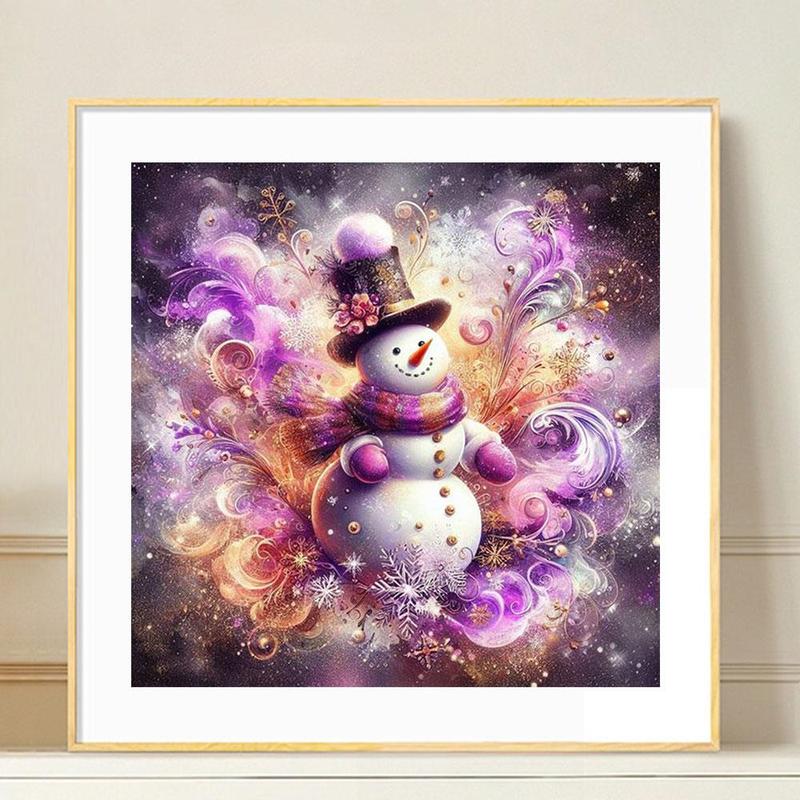 Snowman Pattern DIY Diamond Arts Colorful Painting Kit without Frame, DIY 5D Diamond Arts Colorful Painting Kit, Wall Art Decor for Home Living Room Bedroom