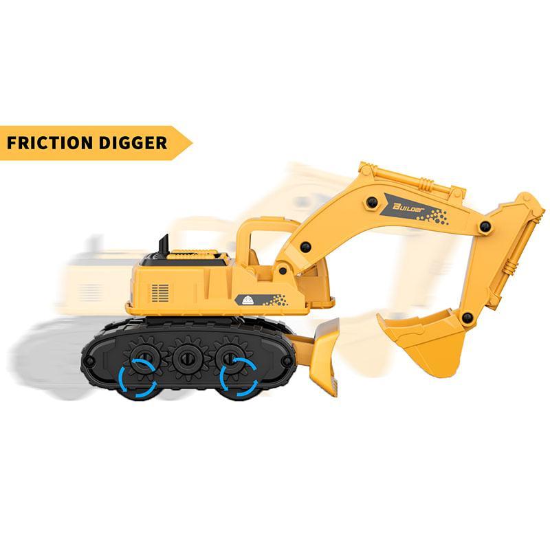 360 Degree Rotating Excavator Toy, Construction Vehicle Toy with Movable Joints, Indoor & Outdoor Beach Toy, Construction Engineering Vehicle Toy