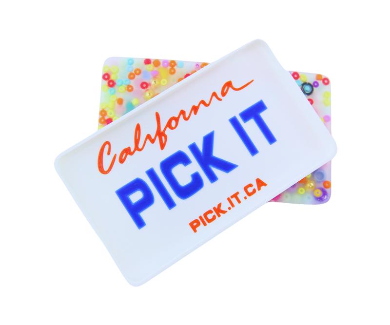 California License Plate Picky Pad and Tray- Satisfy Your Urge to Pick, Pop and Peel Stress-Free!