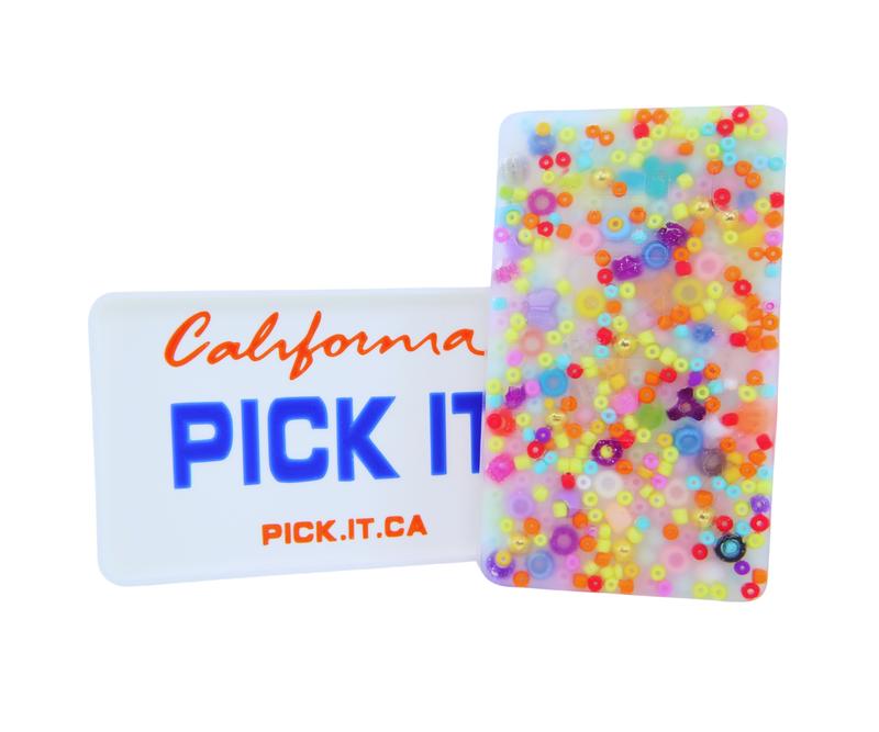 California License Plate Picky Pad and Tray- Satisfy Your Urge to Pick, Pop and Peel Stress-Free!