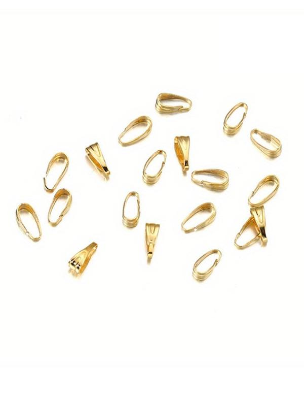 Geometric Pendant Clasp, 100pcs pack Gold Clips Connectors for Jewelry Making, Finding Necklace Accessories Supplies