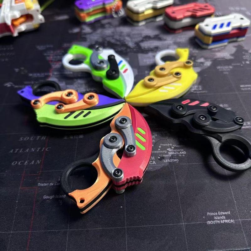 [Built in magnet] 2024 new  Fidget Slider 3D Printed Fidget Toy GadgetNovelty Toy Toys Stress Relief Relax Finger Toy Ring Fingertip TexturedSpinner Flip ASMR ADHD 3+