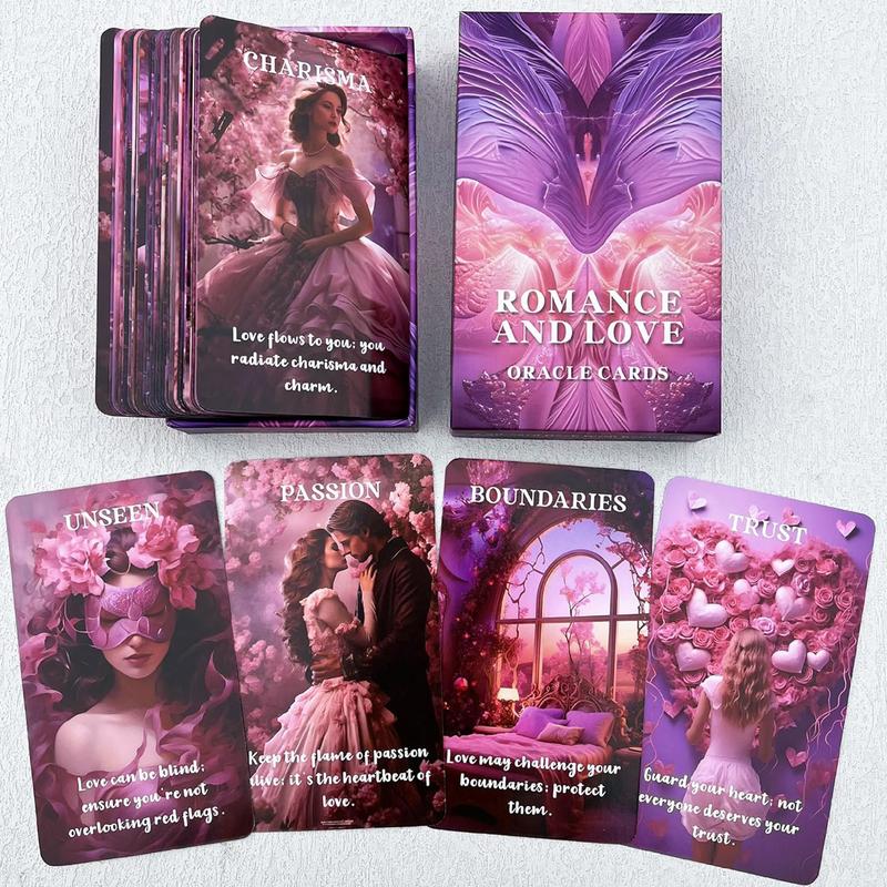 Romance and Love Oracle Cards: 50 Oracle Card Deck, A portal to the mysterious world of love, divination tool for oracle reading, psychic reading, fortune, tarot cards