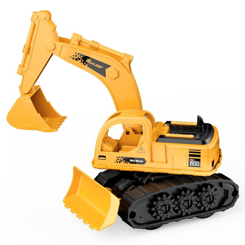 360 Degree Rotating Excavator Toy, Construction Vehicle Toy with Movable Joints, Indoor & Outdoor Beach Toy, Construction Engineering Vehicle Toy