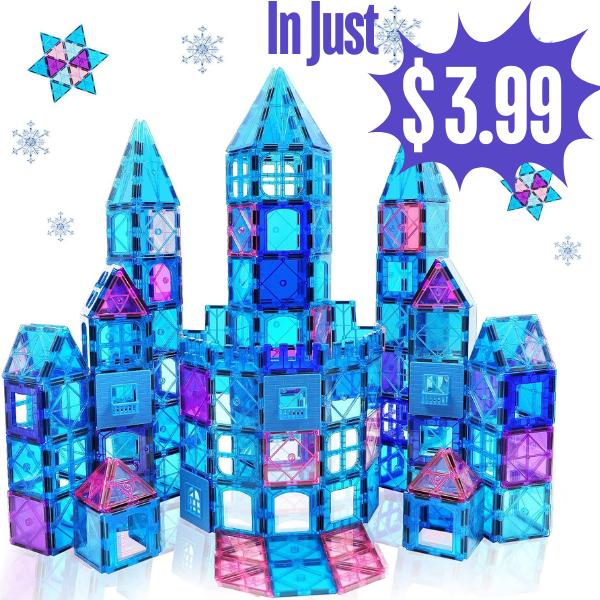 Magnetic Tiles 3D Kids Toys for Girl Age 4-7 Educational Magnetic Building Blocks Girl Toys Age 6-8 Princess Castle Pretend Play Toys 32 PCS