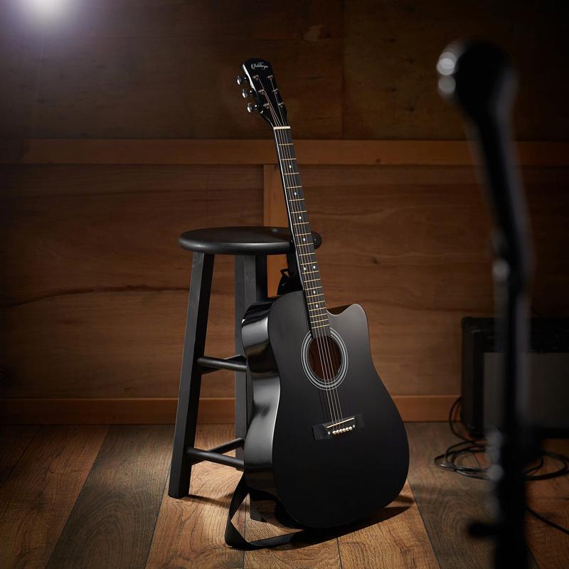 41-Inch Beginner Acoustic Guitar Starter Package, Black -  Zini US