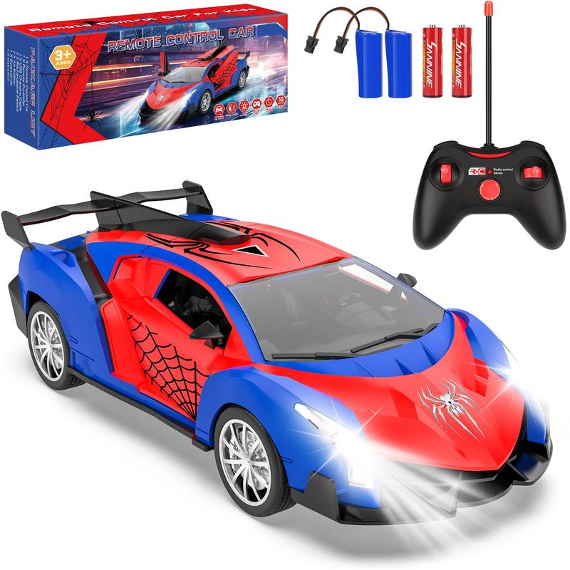 Remote Control Car for Kids, Fast RC Cars for Children with Lights, Electric Vehicle Toy Car Hobby Racing Car Toys for Boy Age 3-5, Gift for 3 4 5 6 7 8 9 Year Old Boys Girls