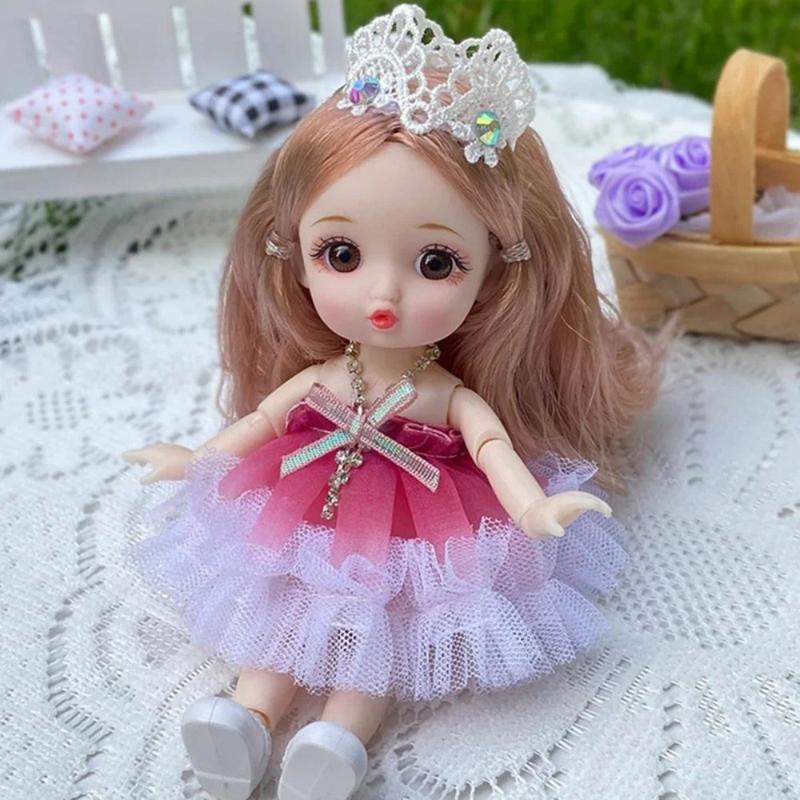 17cm Cute Fashion Girl Dolls Children Princess Play House Toys