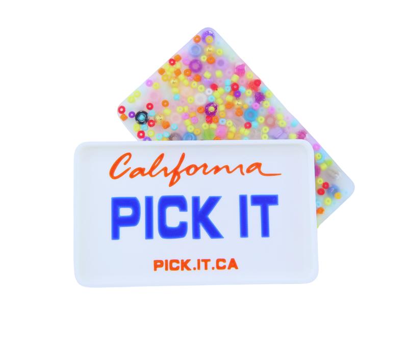 California License Plate Picky Pad and Tray- Satisfy Your Urge to Pick, Pop and Peel Stress-Free!