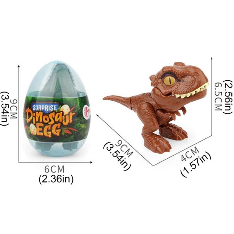 4Pcs 3.2 In Dinosaur Eggs Toys for Kids, Biting Fingers Tyrannosaurus Dinosaur Figure Toys Christmas Party Favors