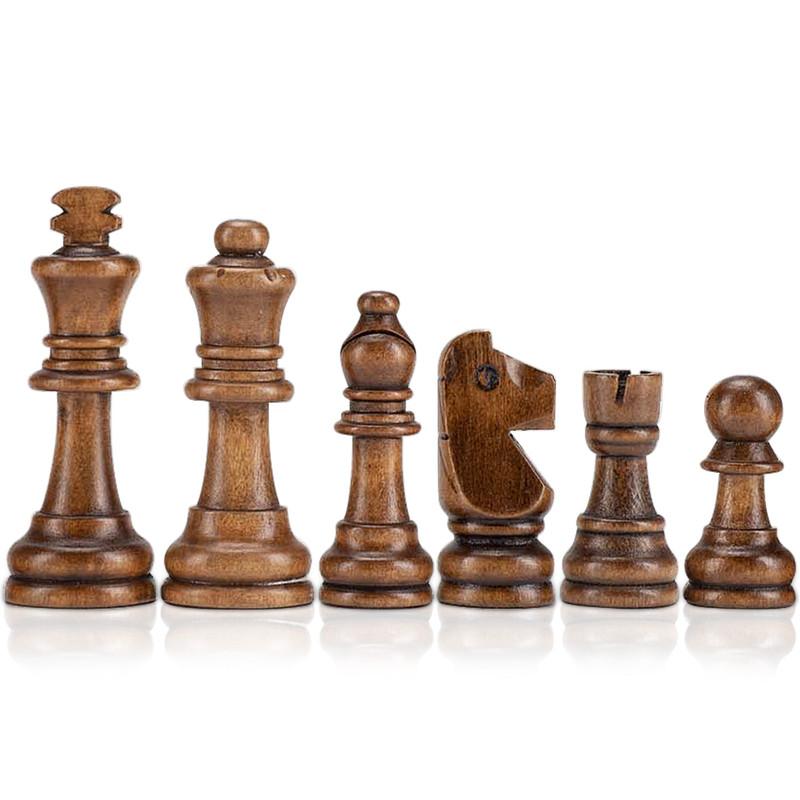 AMEROUS Wooden Chess Pieces Only, Staunton Style Wood Chessmen with 3.15