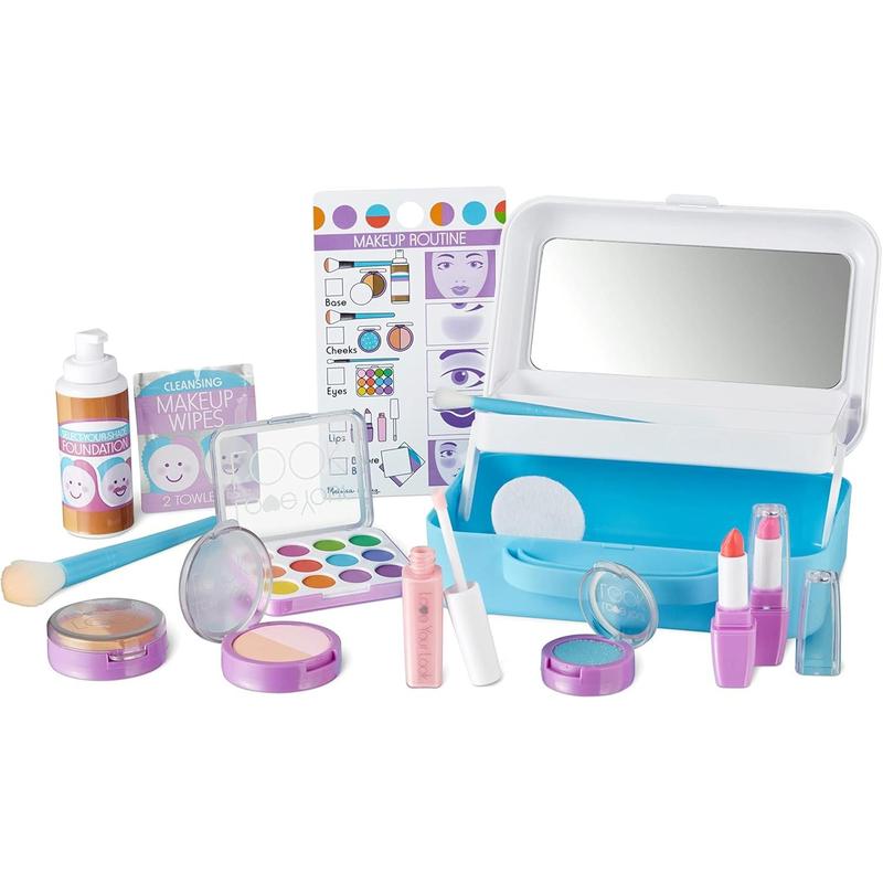 Melissa & Doug Love Your Look - Makeup Kit Play Set,16 pieces of pretend makeup