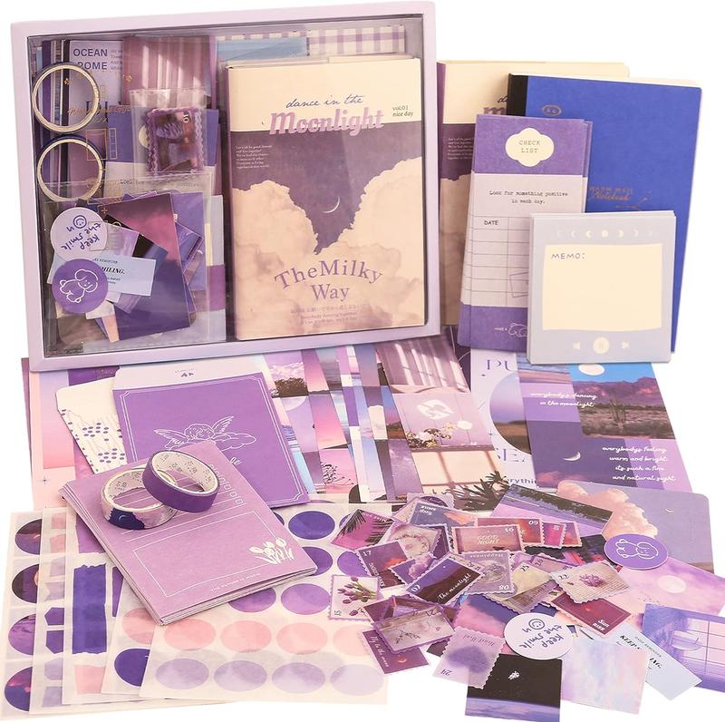 348 Pcs Scrapbooking Supplies Kit, Vintage Aesthetic Scrapbook Kit For DIY Journaling Supplies