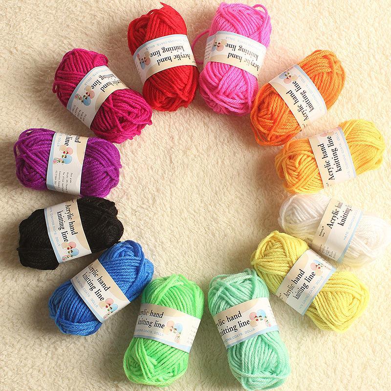 Random Color Crochet Yarn Starter Kit, 12pcs Soft Durable Crochet Yarn, Handmade Knitting Supplies for Indoor & Outdoor