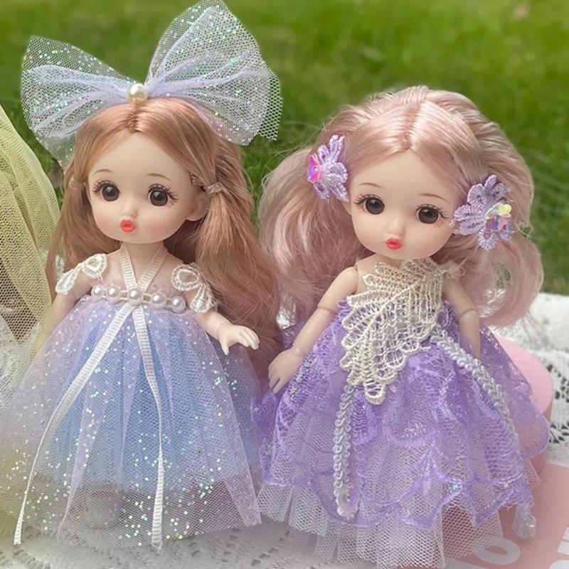 17cm Cute Fashion Girl Dolls Children Princess Play House Toys