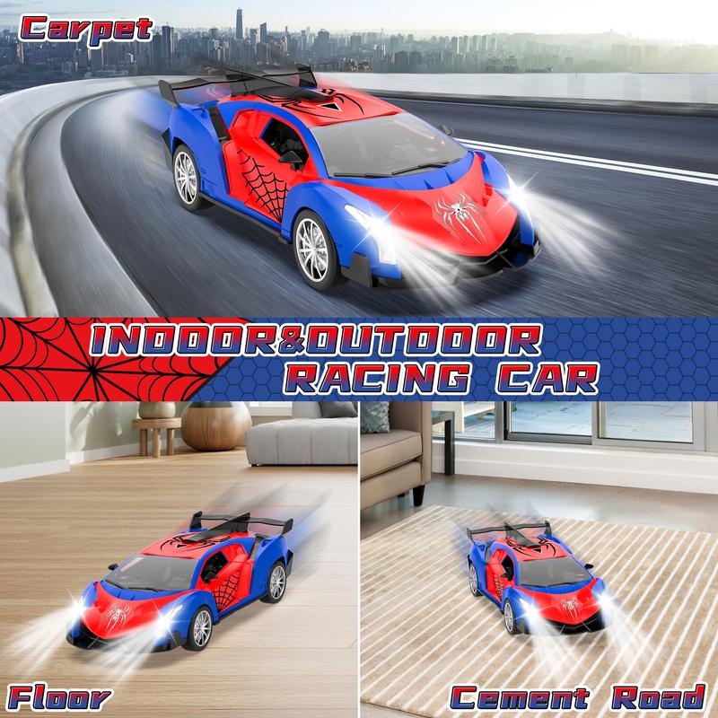 Remote Control Car for Kids, Fast RC Cars for Children with Lights, Electric Vehicle Toy Car Hobby Racing Car Toys for Boy Age 3-5, Gift for 3 4 5 6 7 8 9 Year Old Boys Girls