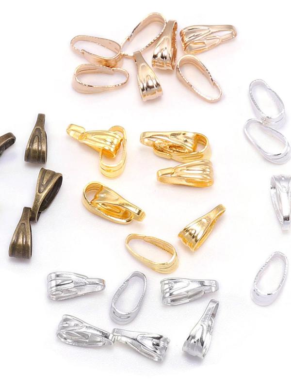 Geometric Pendant Clasp, 100pcs pack Gold Clips Connectors for Jewelry Making, Finding Necklace Accessories Supplies