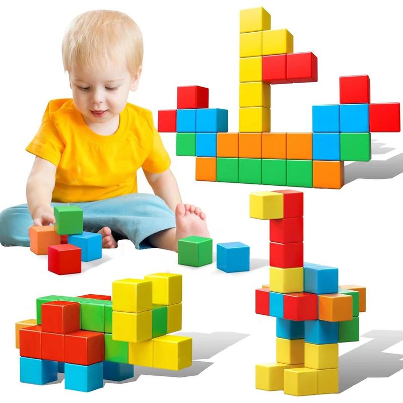 Magnetic Blocks, 1.41 inch Large Magnetic Building Blocks for Toddlers 3 4 5 6 7 8 Years Old Boys Girls, 3D Magnetic Cubes for Kids,Montessori Toys Sensory STEM Education Preschool Magnet Toys 1-3Gift