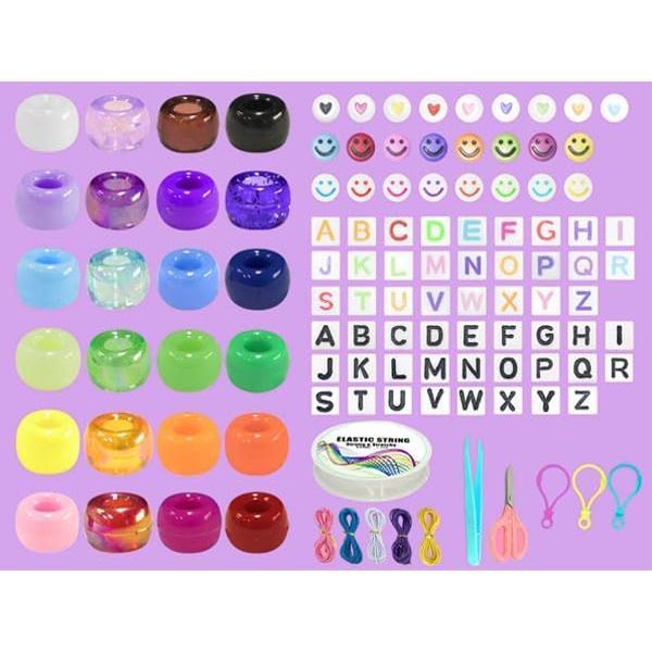 28 Color Pony Beads Bulk 700 Pcs,Beads for Necklace Jewelry Making Earring Hair Braiding,Bracelets Making Kits,Hair Bead,Bracelet Beads,Plastic Beads for Crafts Braids Girls