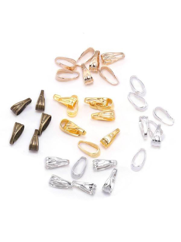 Geometric Pendant Clasp, 100pcs pack Gold Clips Connectors for Jewelry Making, Finding Necklace Accessories Supplies