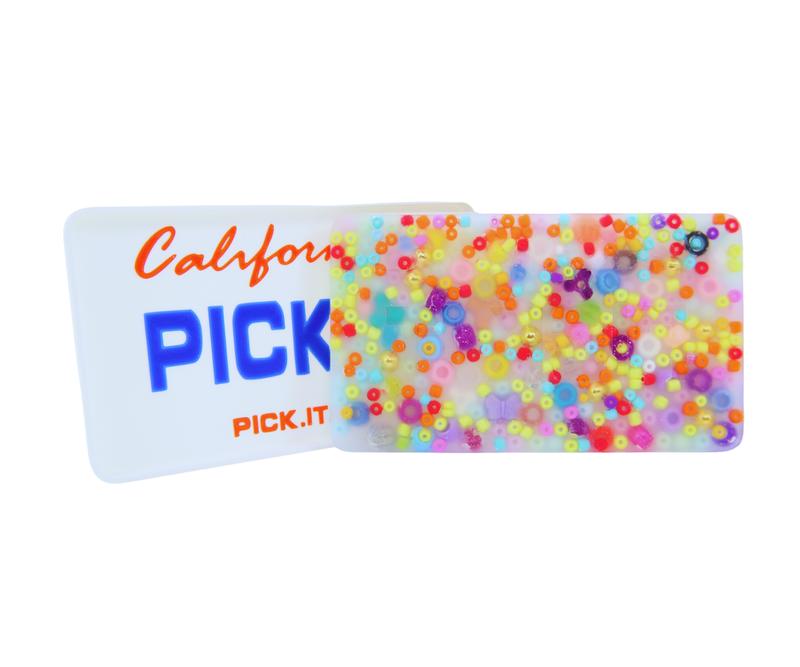 California License Plate Picky Pad and Tray- Satisfy Your Urge to Pick, Pop and Peel Stress-Free!