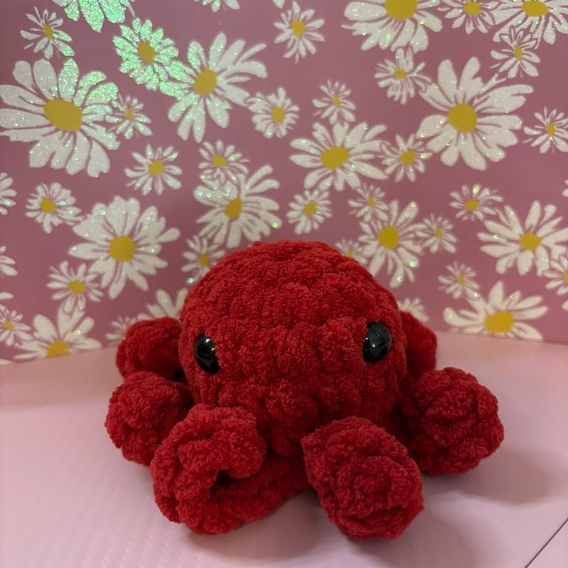 Homemade Crochet Octopus Friend Plush Toy for Stress Relief and Home Decor