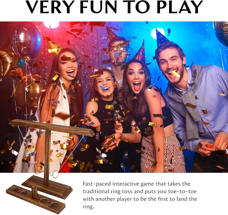 Creative Wooden Hook And Ring Game, The Ultimate indoor outdoor Combat Game For Adults-Party Supplies, Booze Fun, For Bars, Families,Parties, Holiday Gifts Christmas Gift