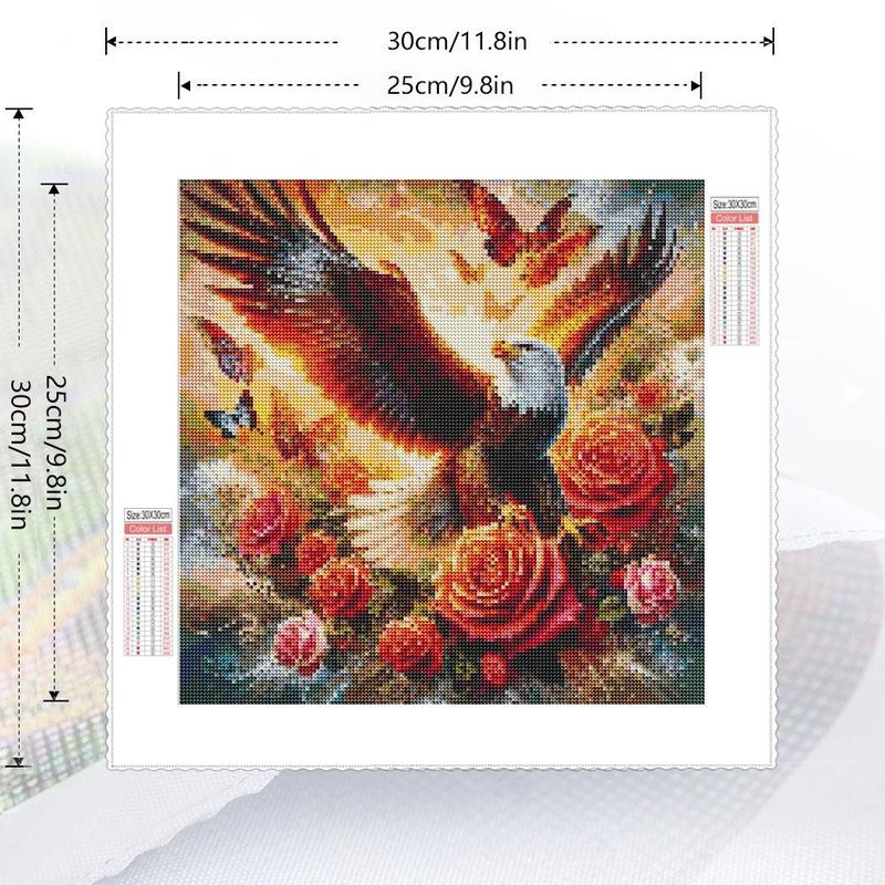 Eagle Pattern DIY Diamond Arts Colorful Painting Kit without Frame, DIY 5D Diamond Arts Colorful Painting Kit, Wall Art Decor for Home Living Room Bedroom