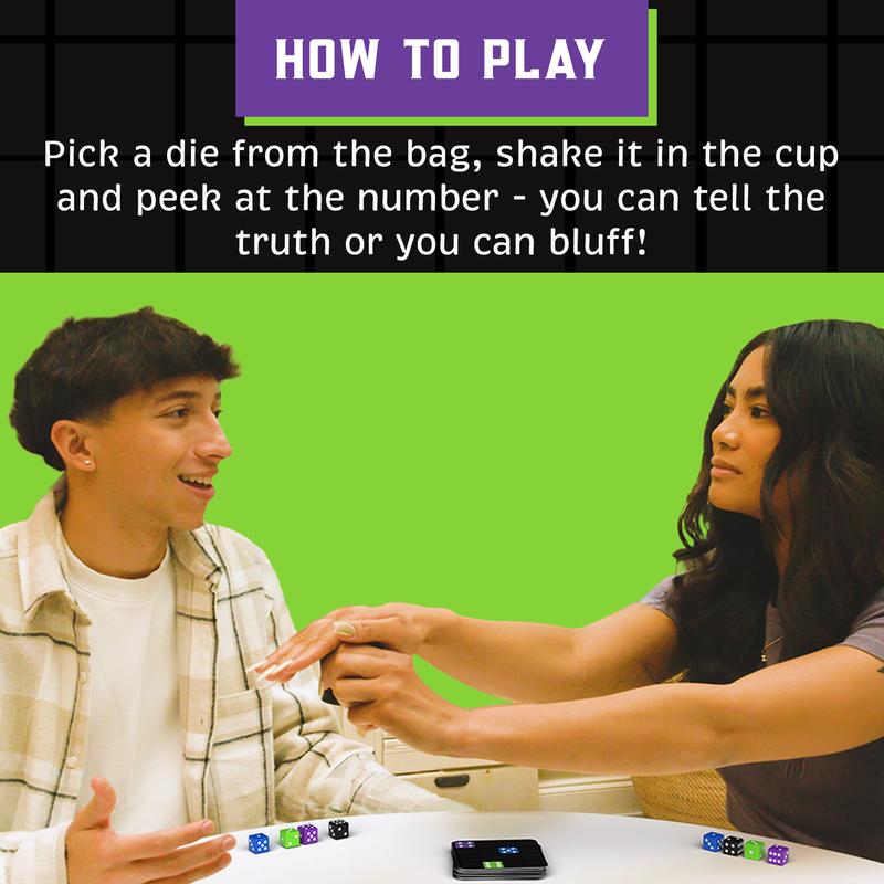 Cuff The Bluff - A Fun Bluffing Dice & Card Game, Family-Friendly Party Game for Kids, Teens & Adults, Gifts Ages 12+