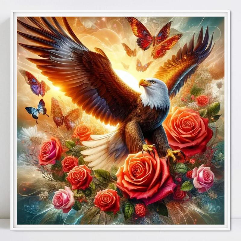 Eagle Pattern DIY Diamond Arts Colorful Painting Kit without Frame, DIY 5D Diamond Arts Colorful Painting Kit, Wall Art Decor for Home Living Room Bedroom