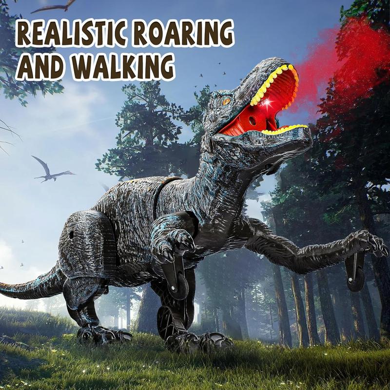 Remote Control Dinosaurs Toys for Kids 3-5 5-7 T-Rex Dinosaurs from Dinosaurs World, Electric Robot Walking Dinosaur with Light& Roaring Sound, Toys for Christmas