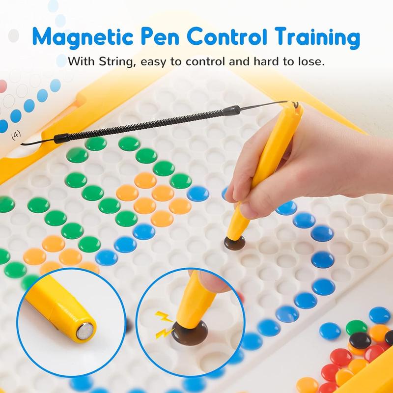 Magnetic Drawing Board,Magnetic Educational Preschool Toys for Kids,12 Inch Large Doodle Board for Magnetic Dot Art Travel Toys