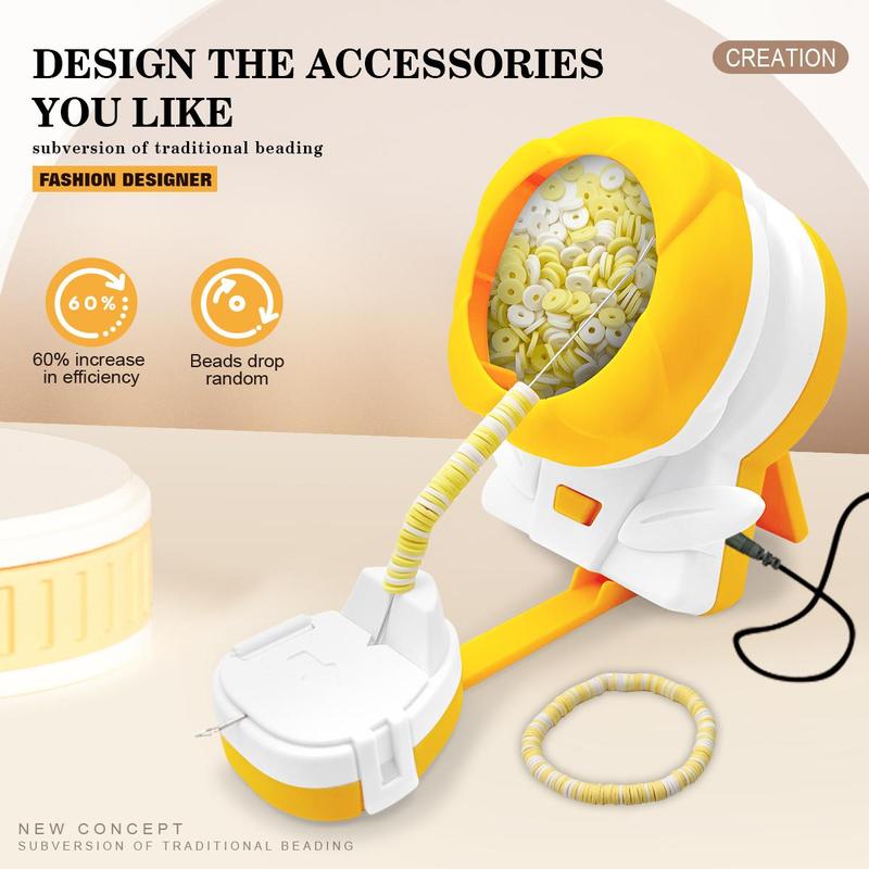 Electric Beading Machine, 1 Box USB Plug & Play Automatic Beading Machine, DIY Handmade Beading Tool, Jewelry Making Tool for Women & Teenager, Bracelet Making Kit, Christmas Gift