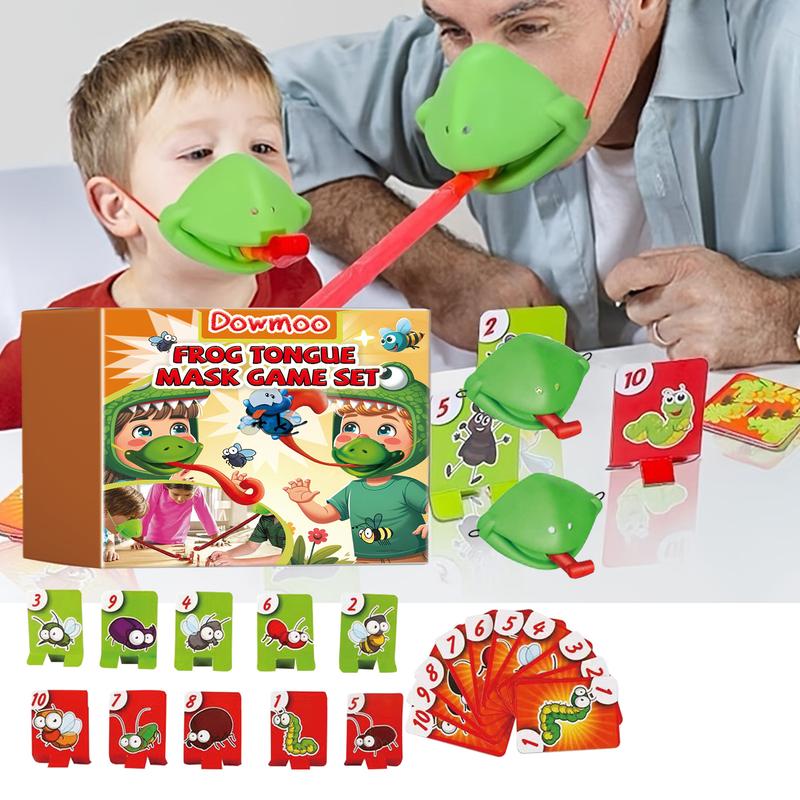 Dowmoo Frog Tongue Mask Board Game Set Table Games for Children Multi-Person Interactive Parent-Child Party Toys