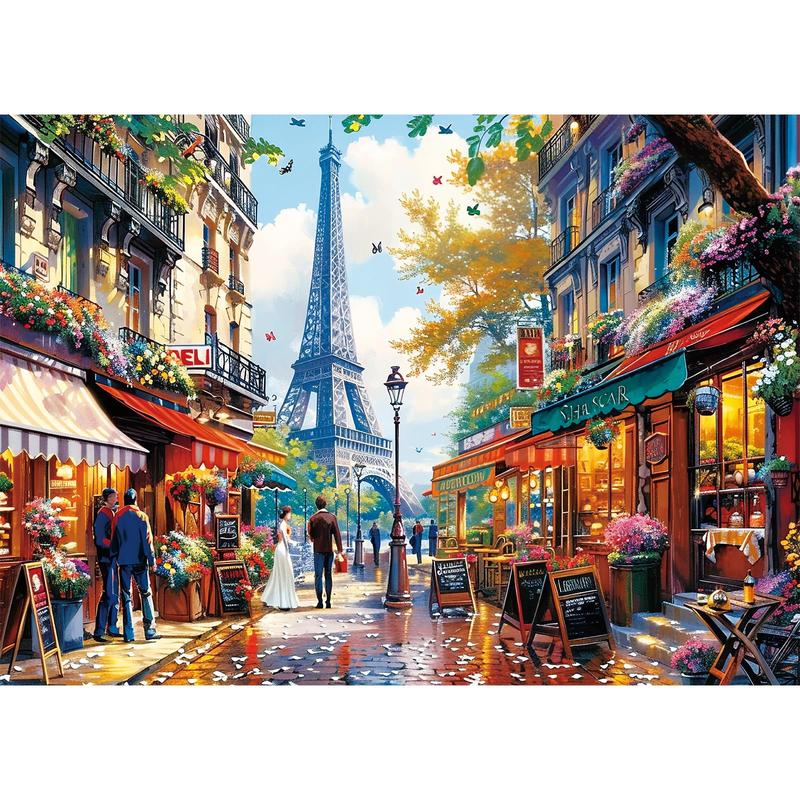 1000 Pieces Puzzle for Adults - Charming Paris Puzzle for Adults Children - Recycled Paper Jigsaw Puzzle 1000 Pieces - Fun and Challenging Family Game Great Gift Idea, Finished Size is 28 * 20 in