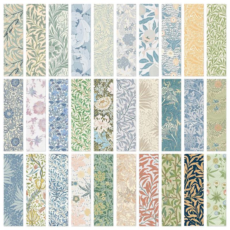 Floral Pattern Decorative Paper, 30pcs set DIY Decorative Sticker, Scrapbook & Journal Making Material Paper, Gift Wrapping Paper