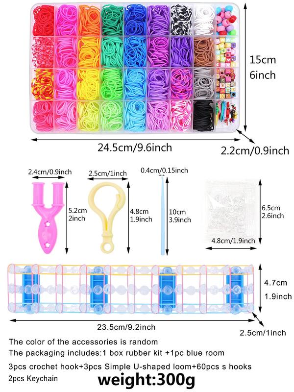 Color Bands Craft Kit, Silicone Rubber Bands for Diy Bracelet Making, 2650pcs Cute Animal & Floral Designs Creative Gift Idea for Diy Bracelet Making Kit