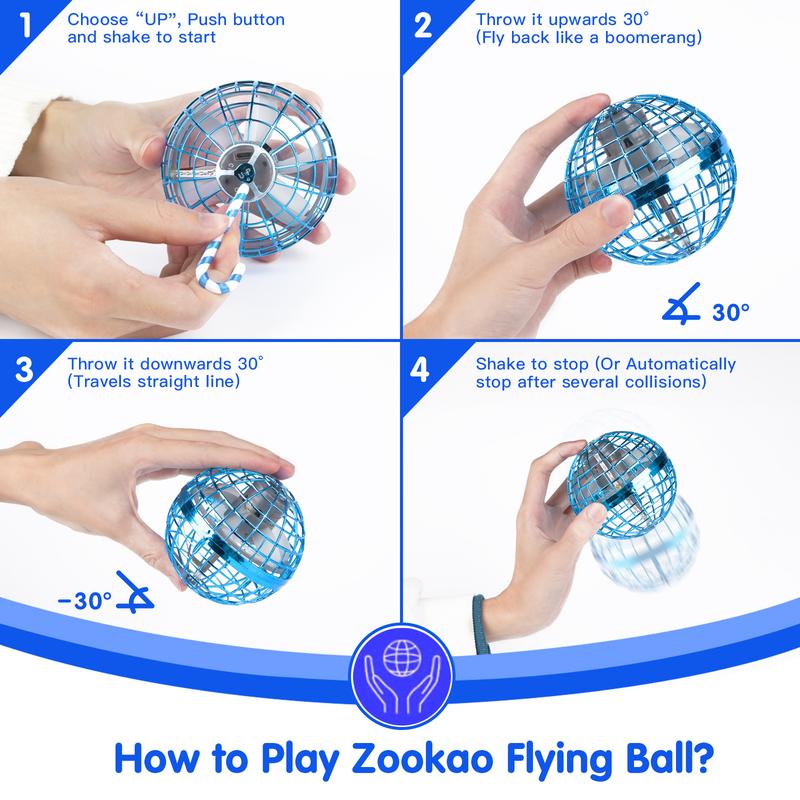 2024 Boomerang Hover Ball, Upgraded Flying Orb Ball Galaxy Ball 2024 Cool Toys Gift for 6 7 8 9 10+ Year Old Boys Girls Indoor & Outdoor Toy