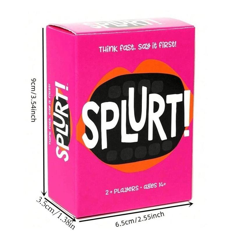 Splurt! Quick Name Party Game Card, 1 Box Funny Card Game, Ideal Holiday Gift, Perfect for Board Games, Role-playing & Parties