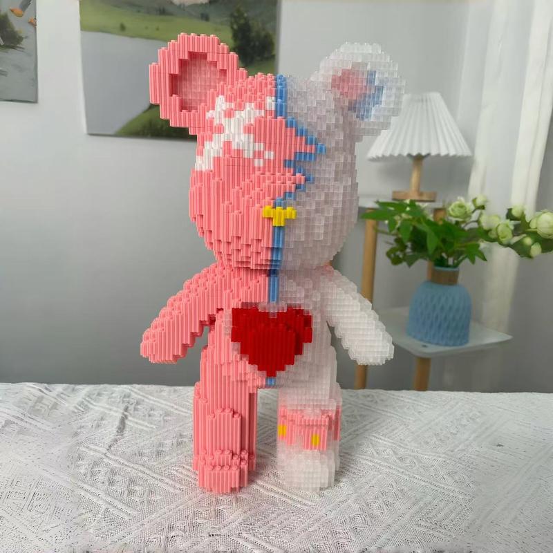 Heartbeat Bear - Multi Color Compressed Link Small Building Blocks Series