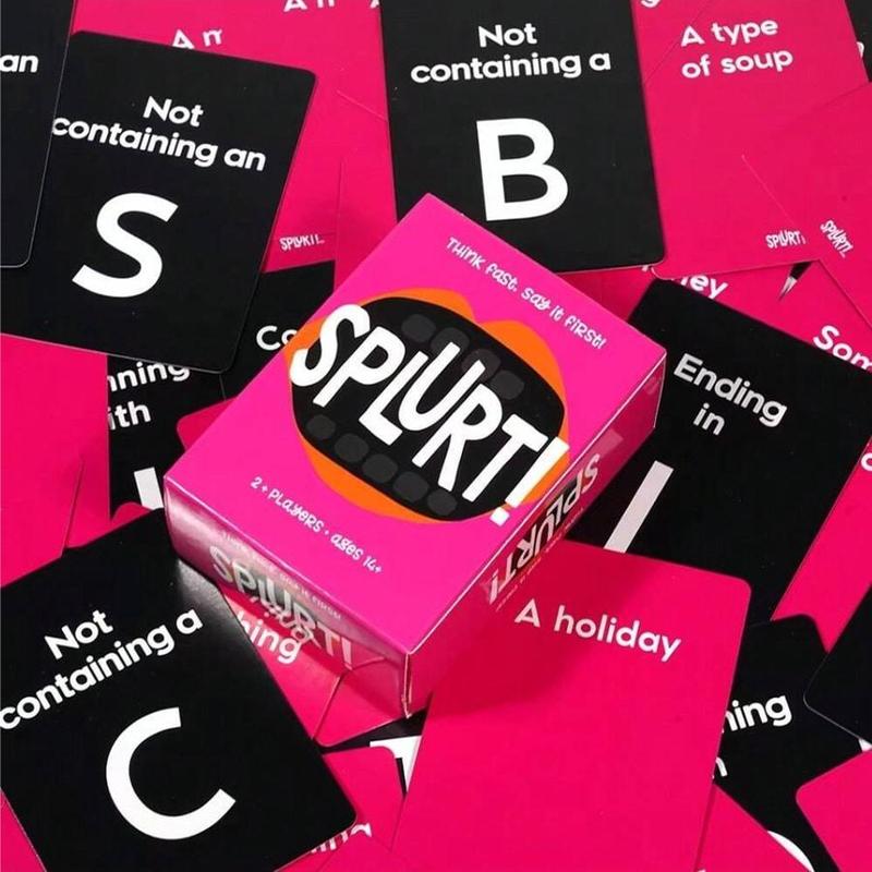 Splurt! Quick Name Party Game Card, 1 Box Funny Card Game, Ideal Holiday Gift, Perfect for Board Games, Role-playing & Parties