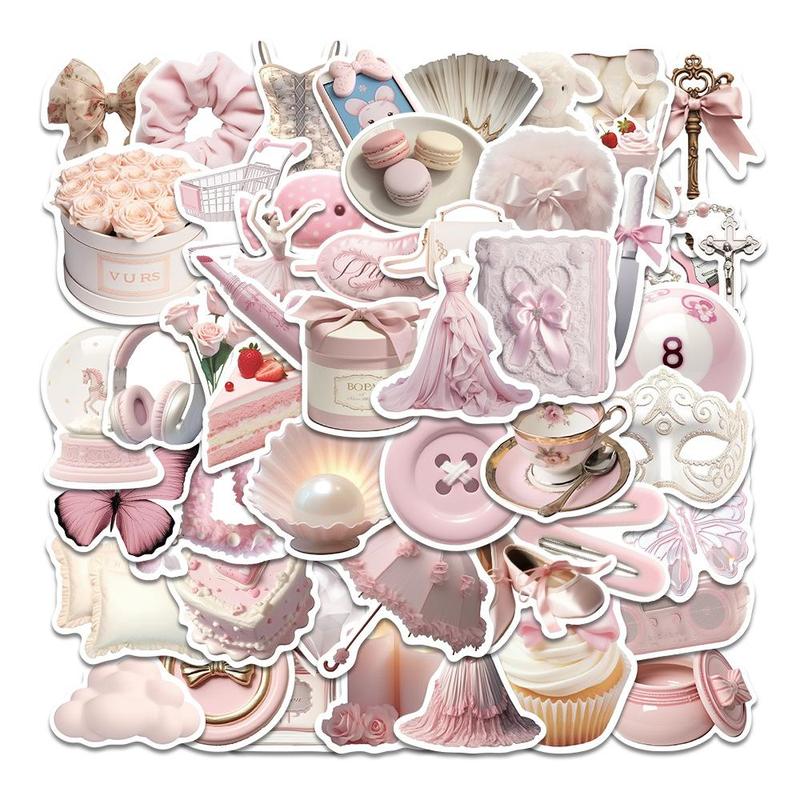 Ballet Girl Pattern Sticker, 50pcs set Cute Cartoon Decorative Sticker, DIY Decals for Water Bottle, Laptop, Phone Case, Scrapbooking, Journal Making