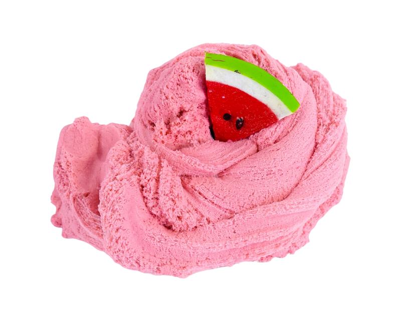 Watermelon Cloud Slime - Fluffy and Stretchy - Watermelon Scented - Includes Charm and Sprinkles - 8oz